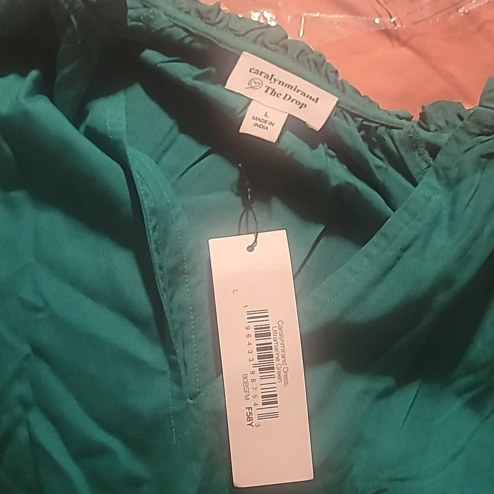 NWT The Drop Women's @Caralynmirand Ruffle-Neck Tiered Mini Dress Size Large - Picture 2 of 3